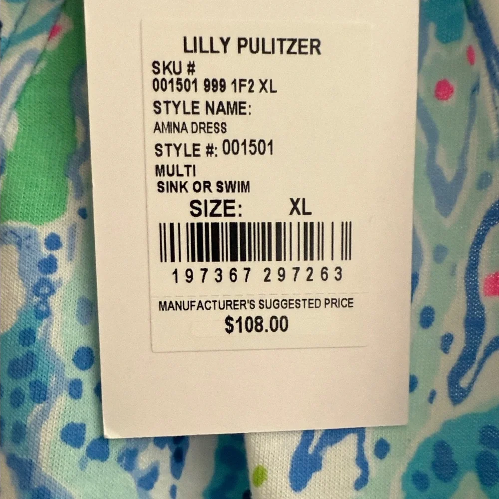 Lilly Pulitzer Women's Vibrant Floral Tank Top - Blue and Pink - Picture 2 of 4